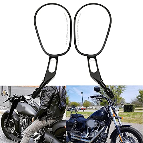 Rich Choices 8mm Black Motorcycle Rearview Side Mirror Hollow styling for Harley Bobber Cruiser Custom MT - Image 2