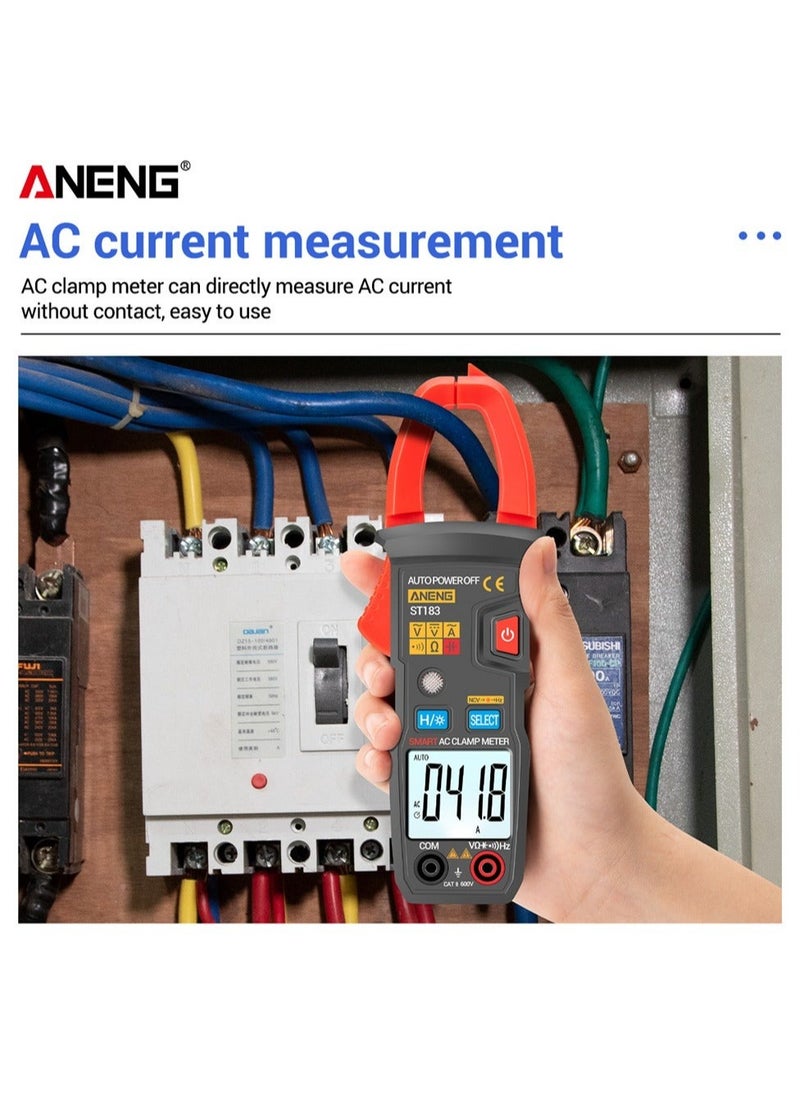 أنينج - جهاز قياس التيار المتردد الرقمي ST183، 6000 عداد تيار متردد، مقياس متعدد RMS حقيقي، جهاز اختبار جهد التيار المستمر/المتردد، السعة، هرتز، اختبارات أوم NCV - Image 1
