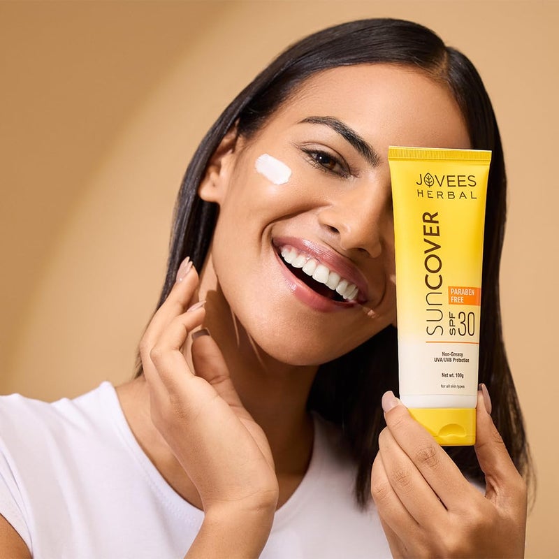 Jovees Herbal Natural Suncover SPF 30 Cream 100g Pack of 2 - Image 3