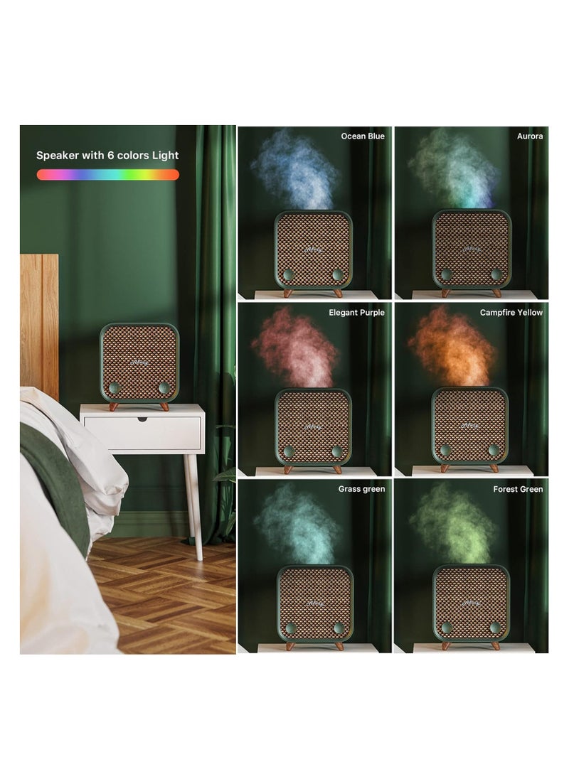 Allway Essential Oil Diffuser Humidifiers with Bluetooth Speaker, Up to 9 Hours Runtime,230ml Water Tank Capacity,6 Colors Lights Diffusers for Home Large Room Office