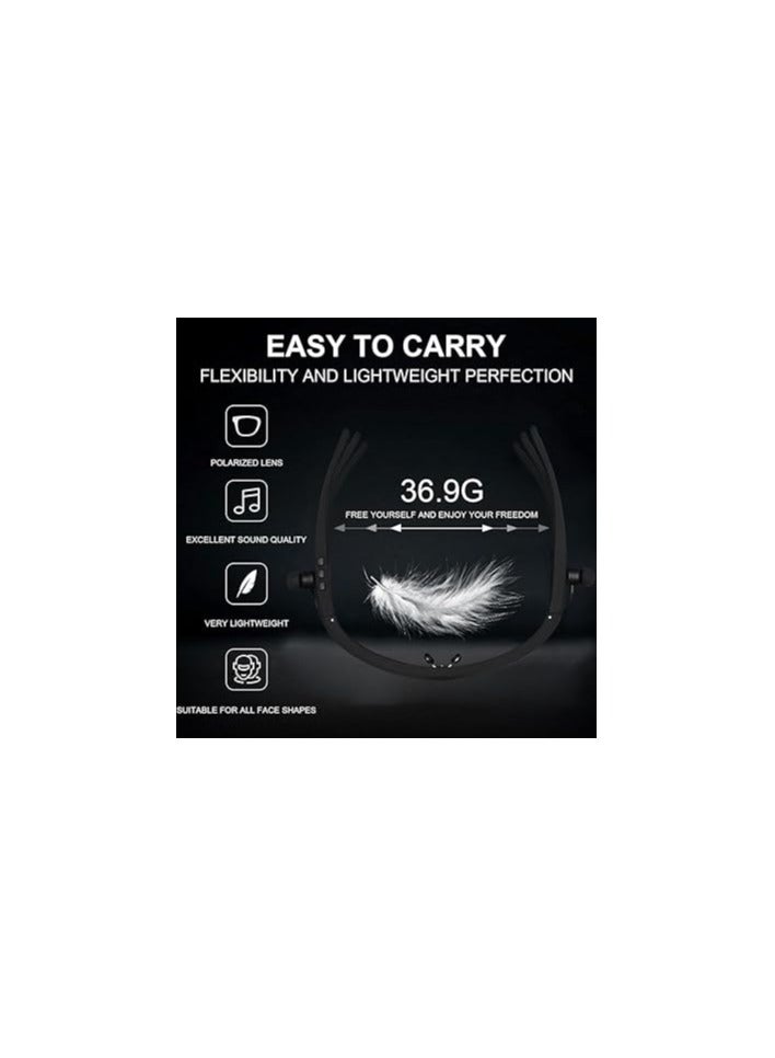 SYOSI Smart Sport Sunglasses, Wireless Sunglasses Smart Glasses, UV Protection and Wireless Bluetooth 5.0, Perfect Wearable Technology, for Smart Phone PC Outdoor Fishing Driving Cycling Black - Image 4