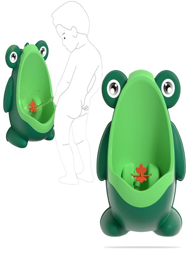 بيمبيكا مبولة تدريب التبول للأطفال الأولاد من بيمبيكا - مبولة تدريب تبول محمولة، مبولة تدريب للأولاد، مبولة أطفال مثبتة على الحائط، مبولة للأطفال الصغار، مبولة تدريب تبول للأولاد - (تصميم ضفدع أخضر للأطفال الصغار) - Image 1