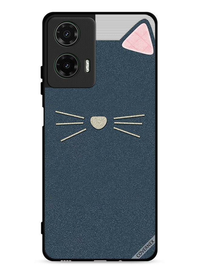 Covernex Motorola Moto G35 5G Protective Case Cover Cat Art Leather Pattern - Image 1