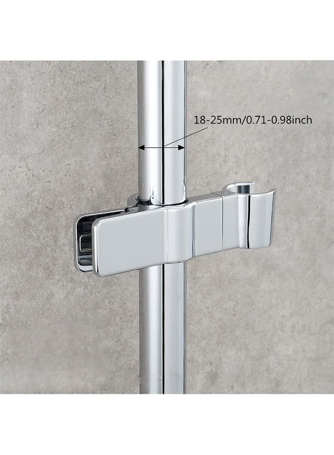 Peachjoy Adjustable Shower Head Holder for Slide Bar,Universal 20-25MM O.D, Rail Head Bracket Holder for Slide Bar Slider Clamp Bathroom Replacement  - Image 4