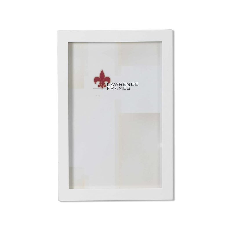 Lawrence Frames White Wood Picture Frame  Gallery Collection  4x6