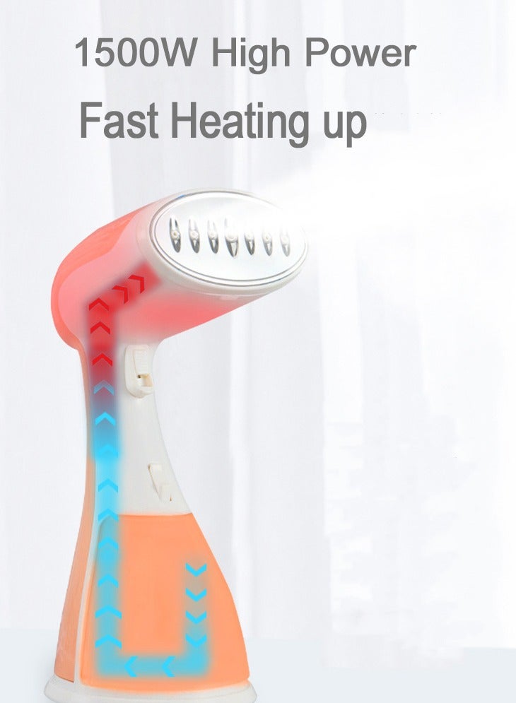 ييباو مكواة بخار محمولة للملابس بقوة 1500 واط، مزودة بخزان قوي ونفاذ سعة 300 مل، تسخين سريع في 30 ثانية، مزيل للتجاعيد، فعالة على جميع الأقمشة، GRE-412 - Image 3