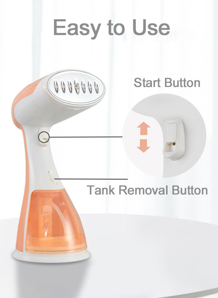 ييباو مكواة بخار محمولة للملابس بقوة 1500 واط، مزودة بخزان قوي ونفاذ سعة 300 مل، تسخين سريع في 30 ثانية، مزيل للتجاعيد، فعالة على جميع الأقمشة، GRE-412 - Image 4