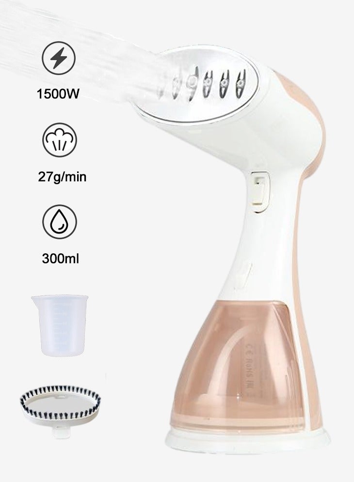 ييباو مكواة بخار محمولة للملابس بقوة 1500 واط، مزودة بخزان قوي ونفاذ سعة 300 مل، تسخين سريع في 30 ثانية، مزيل للتجاعيد، فعالة على جميع الأقمشة، GRE-412 - Image 1