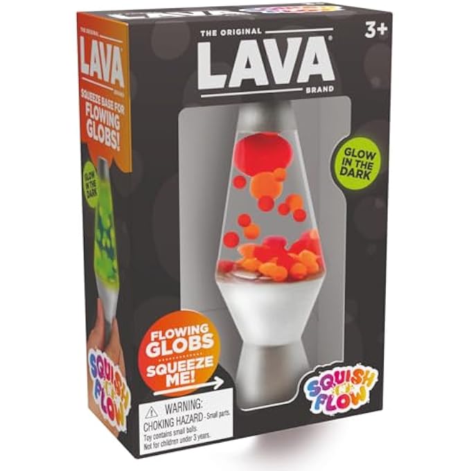 Lava Squish N' Flow - Squeeze and Flow Miniature Lava Toy - Classic Lava Lamp Shape Filled with Flowing Colors - Ages 3 and Up - Image 2
