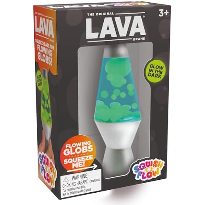 Lava Squish N' Flow - Squeeze and Flow Miniature Lava Toy - Classic Lava Lamp Shape Filled with Flowing Colors - Ages 3 and Up - Image 3