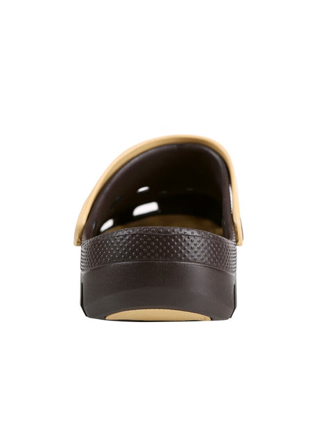 Pull Back Huili صندل مثقب للرجال، حذاء شاطئ ثنائي الاستخدام للسفر في الهواء الطلق، مقاوم للبلى ومنفّذ للهواء ومغلق من الأمام Hl049 اللون القهوة المقاس 41 - Image 3