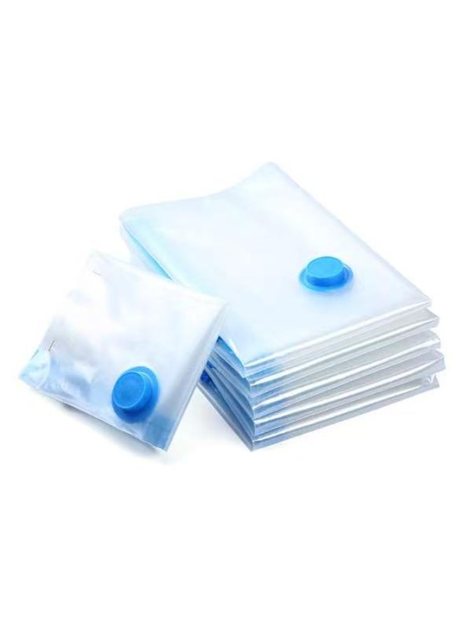 7-Piece Vacuum Storage Bags, 60x80 cm, Reusable Compression Space Saver with Hand Pump for Clothes & Bedding - Image 1