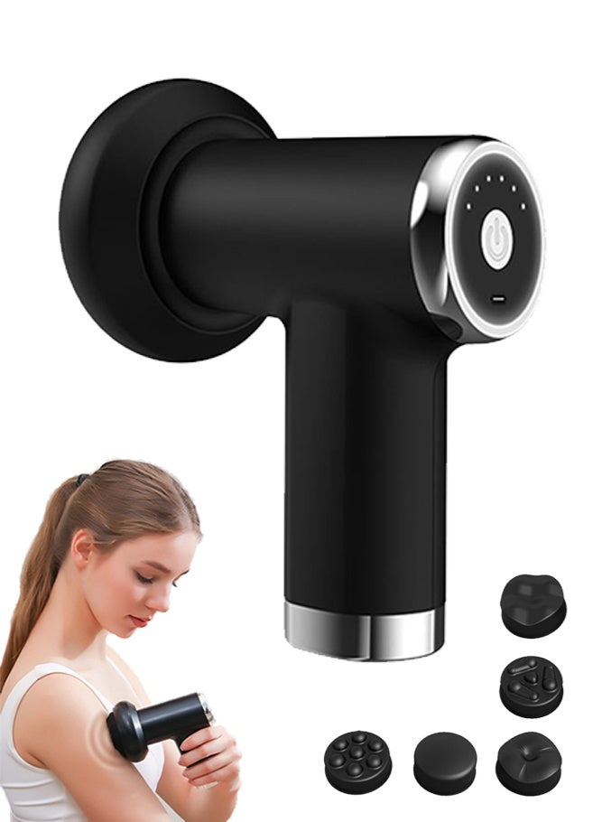 جهاز تدليك الجسم، جهاز تدليك كهربائي للسيلوليت مزود بخمسة رؤوس تدليك، جهاز محمول لتحديد شكل الجسم لشد البطن والذراعين والفخذين - Image 1