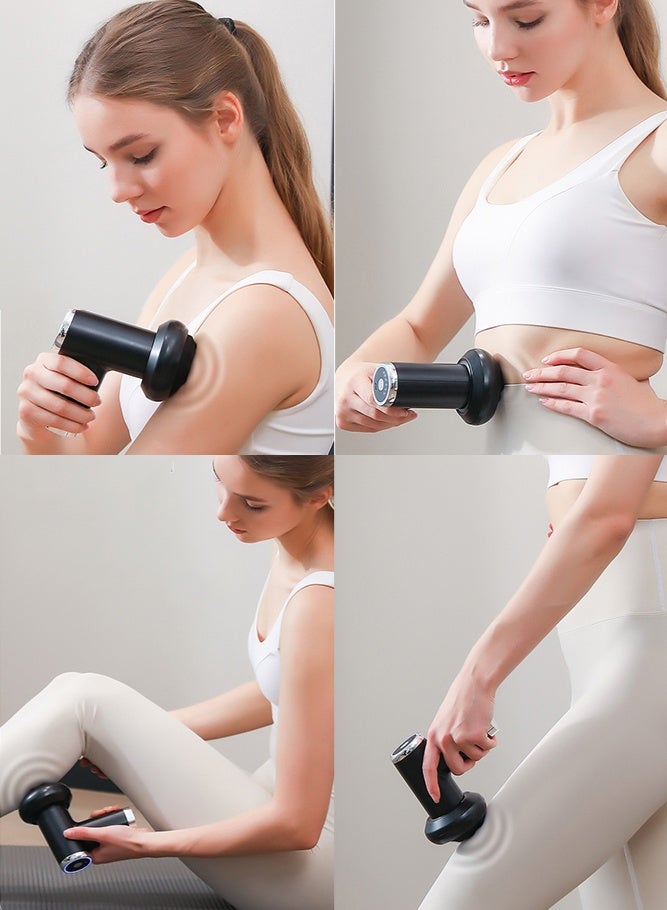 جهاز تدليك الجسم، جهاز تدليك كهربائي للسيلوليت مزود بخمسة رؤوس تدليك، جهاز محمول لتحديد شكل الجسم لشد البطن والذراعين والفخذين - Image 2