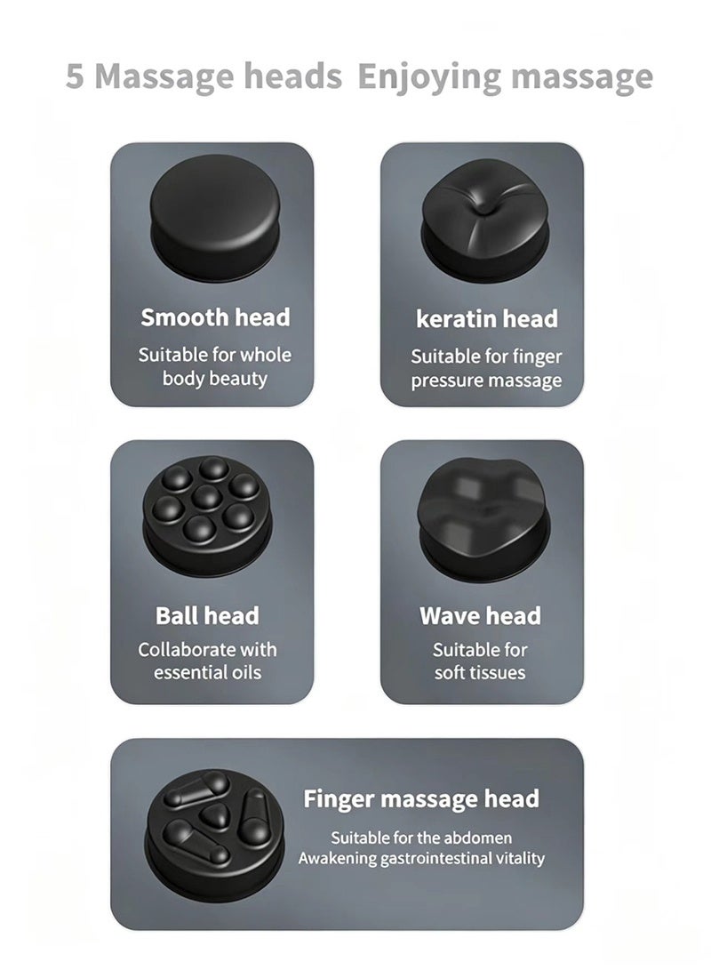 Home Massager Handheld Portable Massager Neck Waist Shoulder Kneading Body Massager, Cellulite Massager, Electric Fat Sculpting Massager, Handheld Remover with Interchangeable Heads Relaxation - Image 5