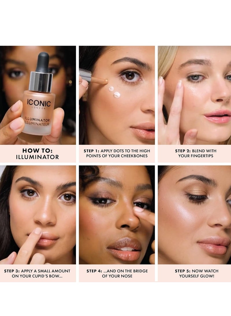 ICONIC LONDON ICONIC LONDON Illuminator | Liquid Highlighting Drops for a Radiant Glow, Cruelty-Free, Vegan Makeup  - Image 4