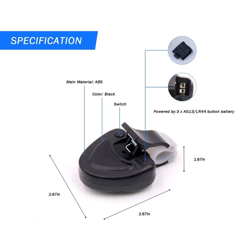 Wingsflying 4 x Black Electronic LED Fishing Light Bulb with Sound Alarm and Audible Alarm - Image 4