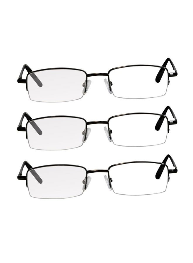TruVision Readers 3 Pk - Gunmetal Metal Frames and Clear Acrylic Lenses 2.50  - Image 2