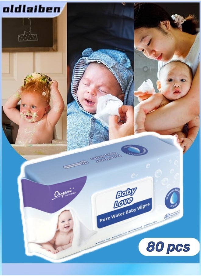Baby Wipes,Gentle Unscented Baby Wipes,Hypoallergenic & Unscented Baby Wipes,Multi-Use Wipes,Safe For Baby Sensitive Skin Care,Contains Plant Ingredients,Non-Alcoholic,For Babies And Kids  - Image 1