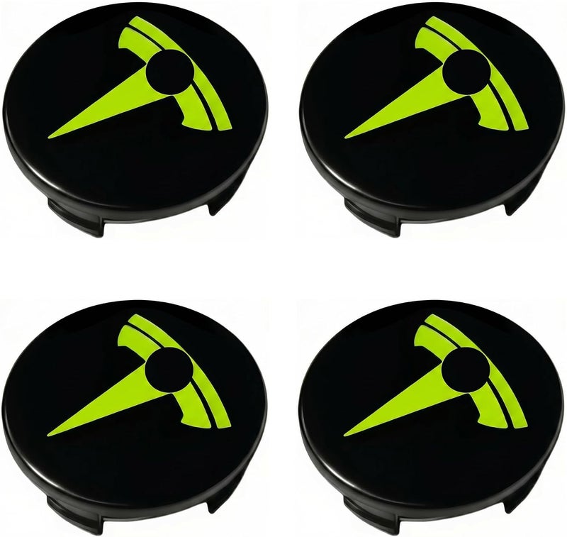 Tesheer Wheel Center Hub Cap Kit with Tesla Emble Brand Center Caps for Model 3 Model Y with 20 Lug Nut Covers (4PCS) (Green) - Image 1