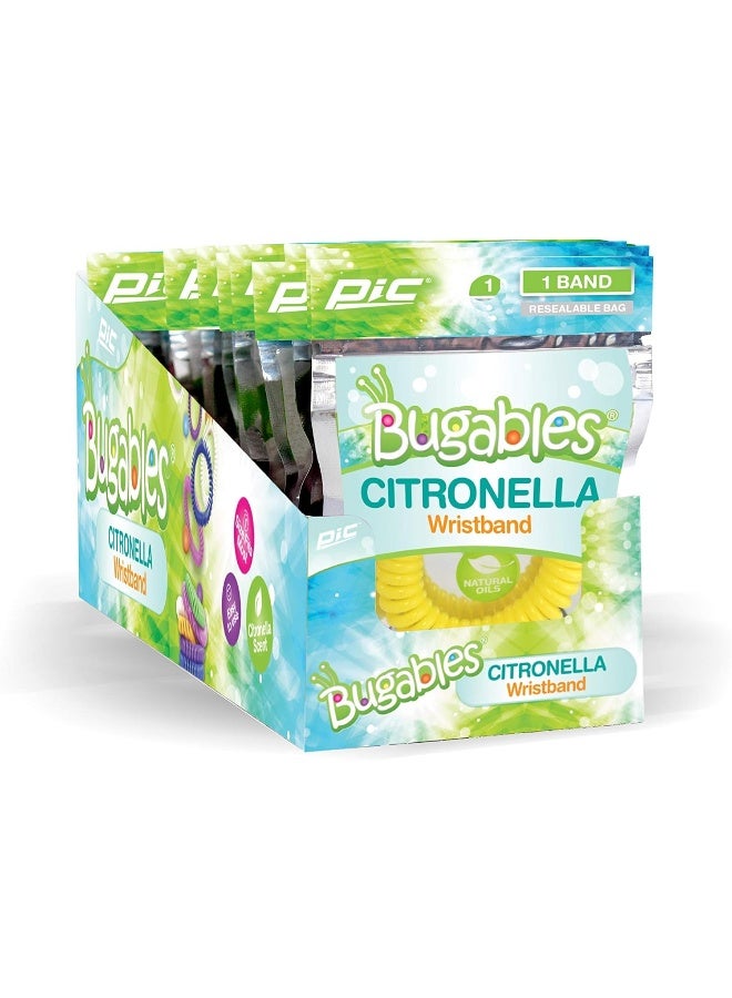 PIC Bugables Citronella Scented Coil Wristbands, Reusable and Resealable, One Size Fits All (Pack of 25) - Image 1