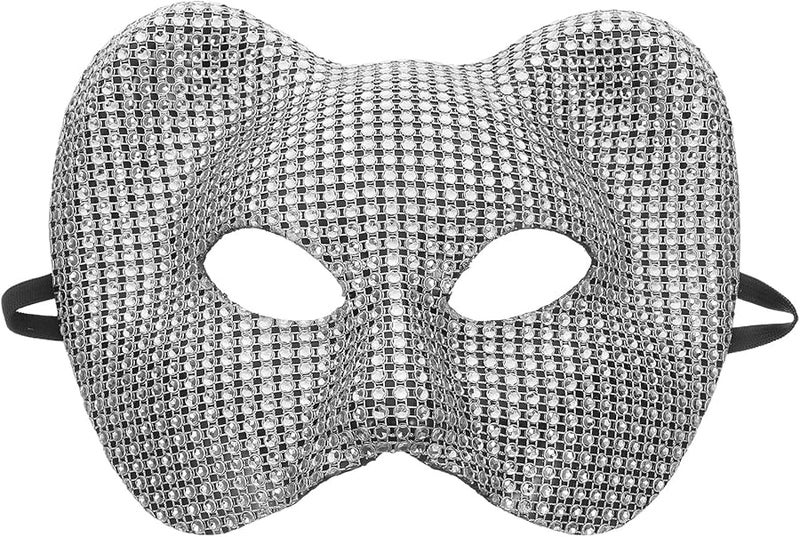 Silver Leopard Half Face Mask Realistic Animal Prop For Masquerade Party Carnival - Image 1