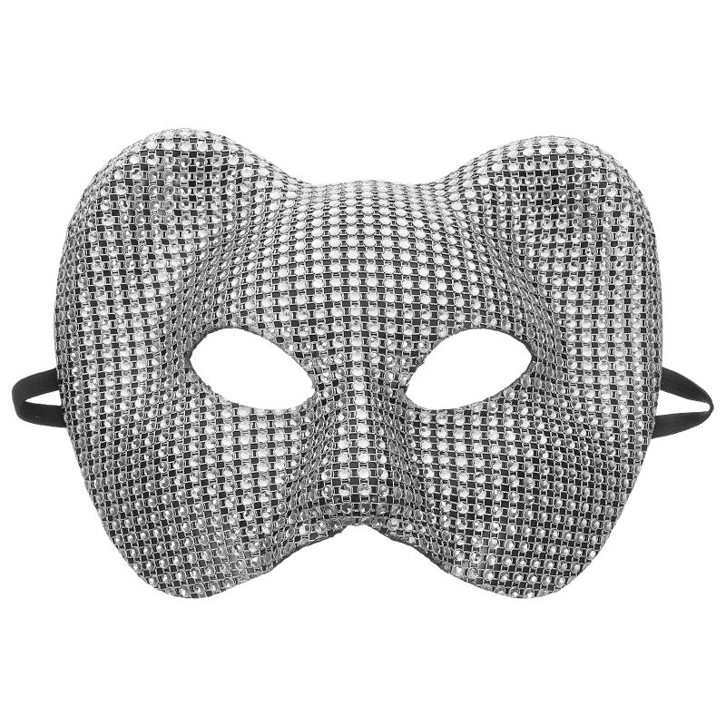 Silver Leopard Half Face Mask Realistic Animal Prop For Masquerade Party Carnival - Image 2