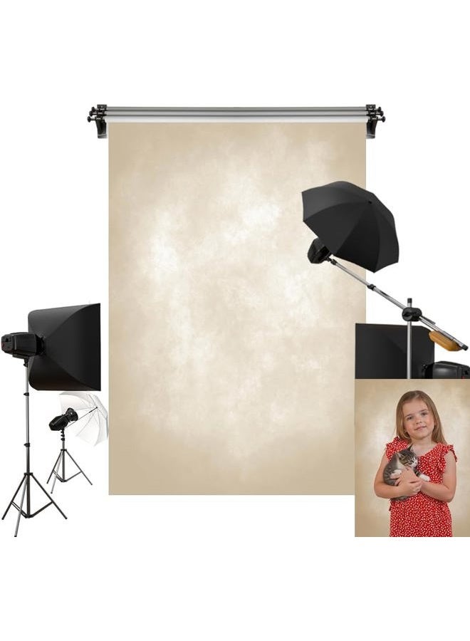 Kate 5x7ft/1.5x2.2m Light Yellow Backdrop Khaki Abstract Color Textured Portrait Photography Backgrounds Texture Studio Props - Image 1