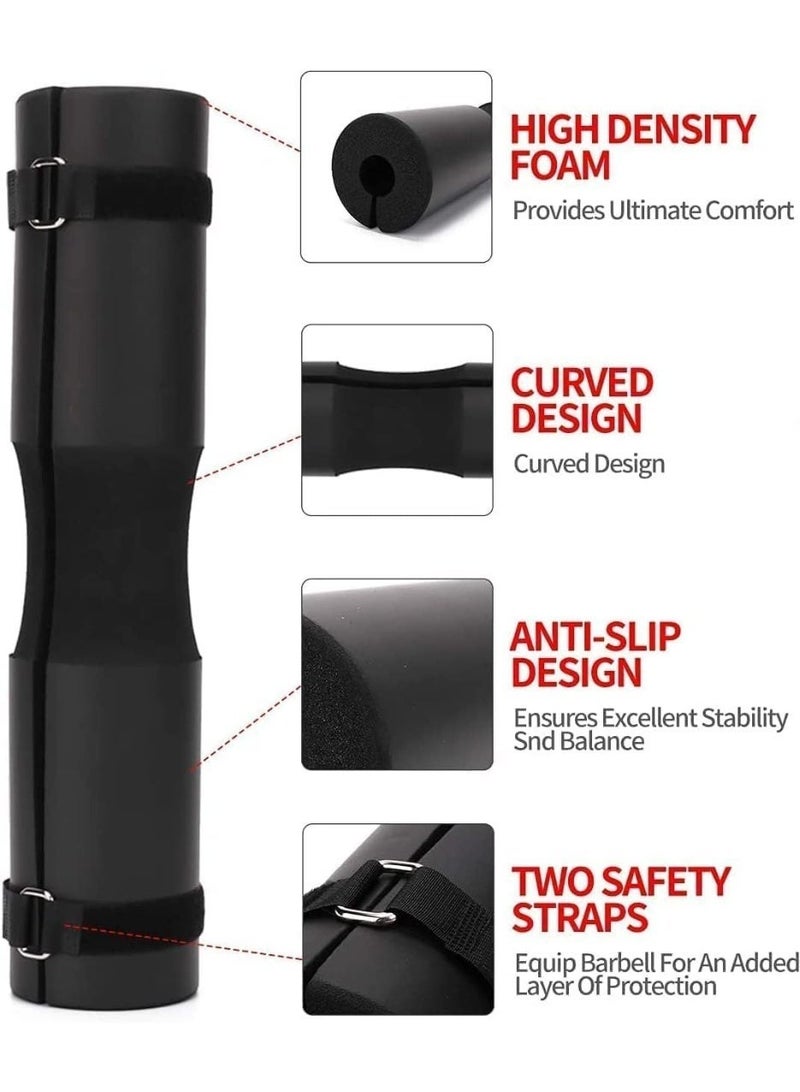 SportQ®Squat Pad for Weightlifting - Neck Pad for Weightlifting with Safety Straps for Standard and Olympic Weights, Ergonomic Design with Shoulder Foam Padding, Hip Protector for Squats - Image 3