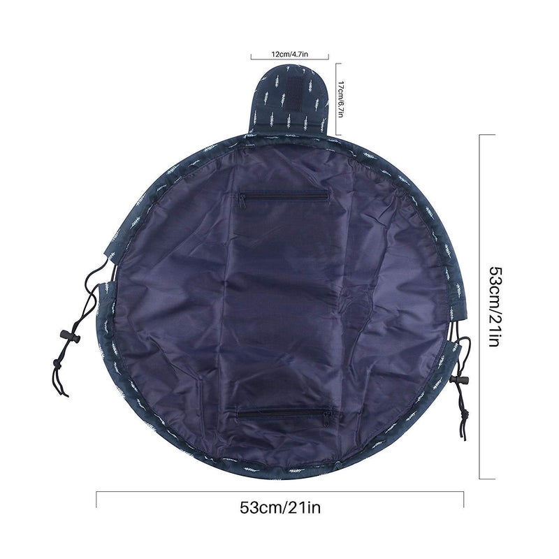 Nirvik Women’s Portable Waterproof Cosmetic Bag | Lazy Travel Makeup Organizer with Drawstring, Multi-Pocket Toiletry Bag, Compact & Versatile Storage for Makeup & Travel (Green Duck) - Image 3