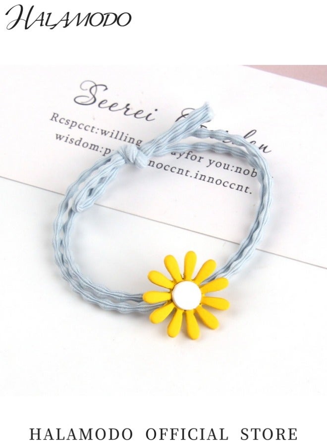 هالامودو رباط شعر مزخرف بألوان حلوة مزين بكشاكش صفراء إكسسوار شعر رباط رأس مرن بدون علامات مناسب لعدة مناسبات - Image 2