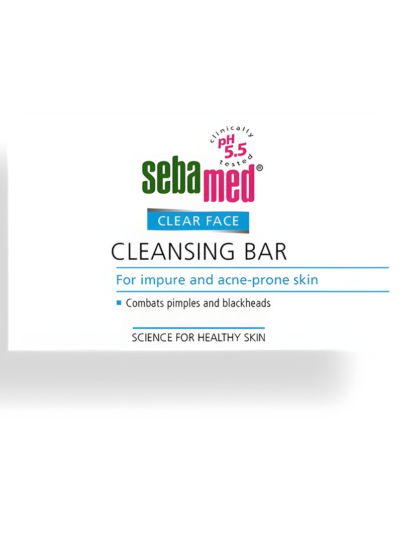 Sebamed صابون تنظيف الوجه الواضح للبشرة غير النقية والمعرضة لحب الشباب 100 جرام - Image 1