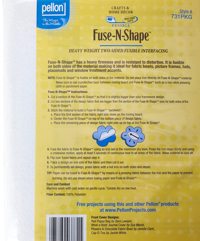 Pellon 731 Fuse-N-Shape Heavyweight Stabilizer 15" x 36" Package - Image 3