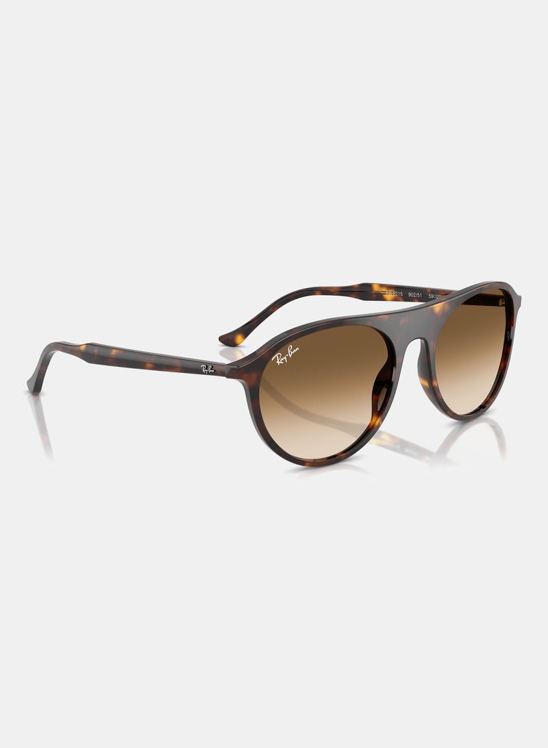 راي بان Women Full-rimed Aviator Sunglasses 2215, 56, 902, 51 - Image 3