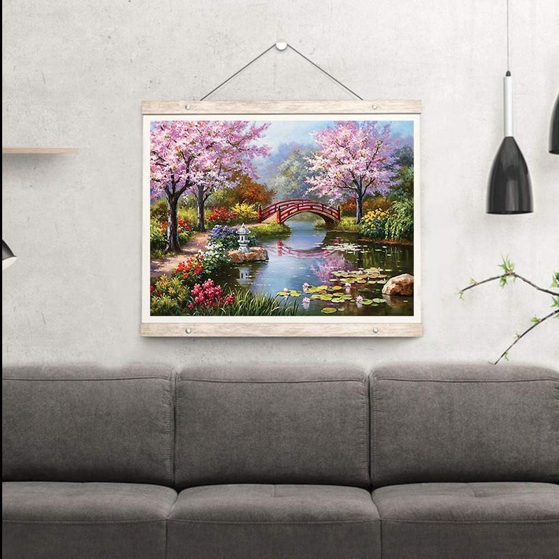TRENDBIT 5D Diamond Painting by Number Kits Full Drill Cross Stitch Crystal Rhinestone Embroidery Paint with Diamonds Home Wall Decoration Gifts Arts and Crafts Bridge16X12In - Image 4