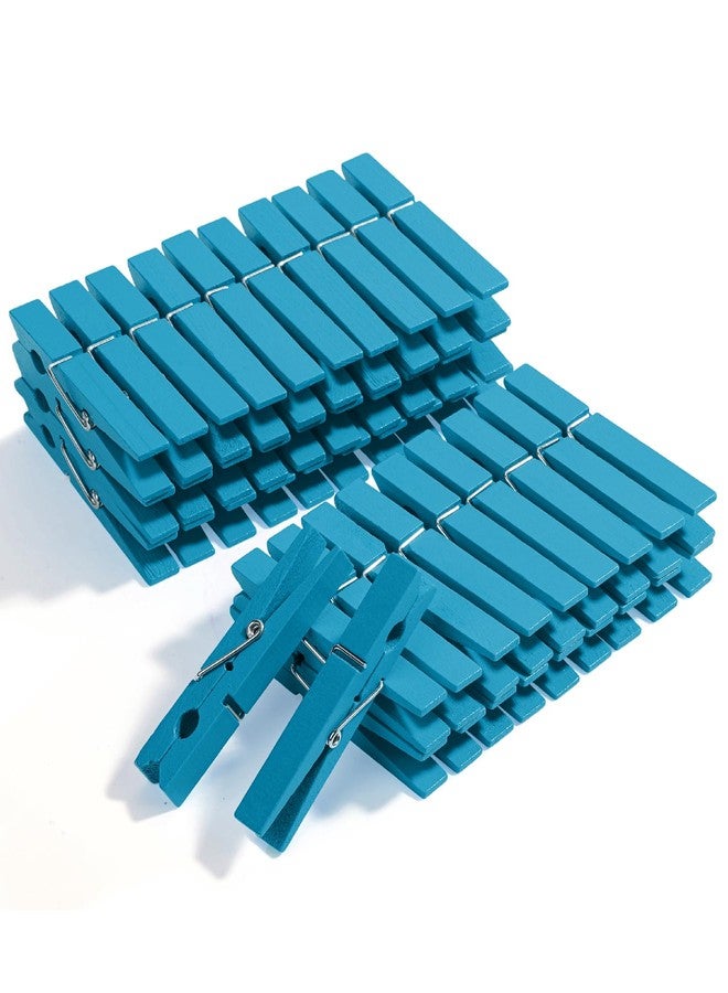 Mr. Pen- Wooden Clothes Pins, Natural Wood, 50 Pack, 2.9 Inch, Blue, Rust Resistant Clothes Pins for Hanging Clothes, Clothes Pins Wood, Clothing Pins, Clothes Pegs, Clothespins, Wood Clothespin - Image 1