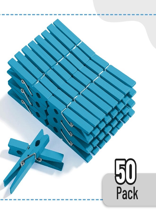 Mr. Pen- Wooden Clothes Pins, Natural Wood, 50 Pack, 2.9 Inch, Blue, Rust Resistant Clothes Pins for Hanging Clothes, Clothes Pins Wood, Clothing Pins, Clothes Pegs, Clothespins, Wood Clothespin - Image 2