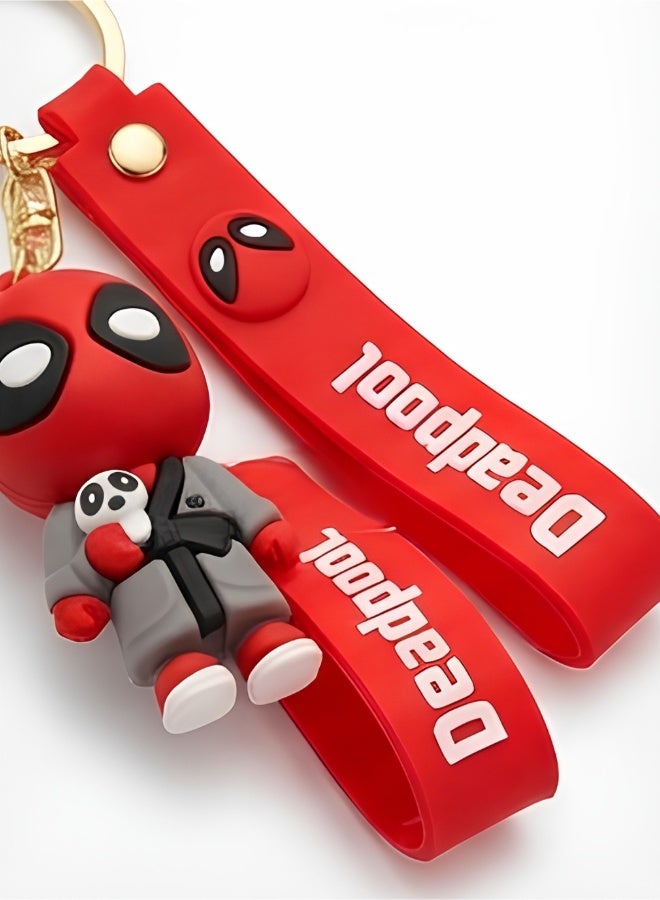 مارفل ميدالية مفاتيح "ديدبول" (Deadpool) من مارفل بتصميم ثلاثي الأبعاد، حلقة مفاتيح للأطفال، إكسسوار للحقائب، تعليقة لحقيبة الظهر، هدية ولعبة قابلة للاقتناء، تصاميم متنوعة. - Image 2