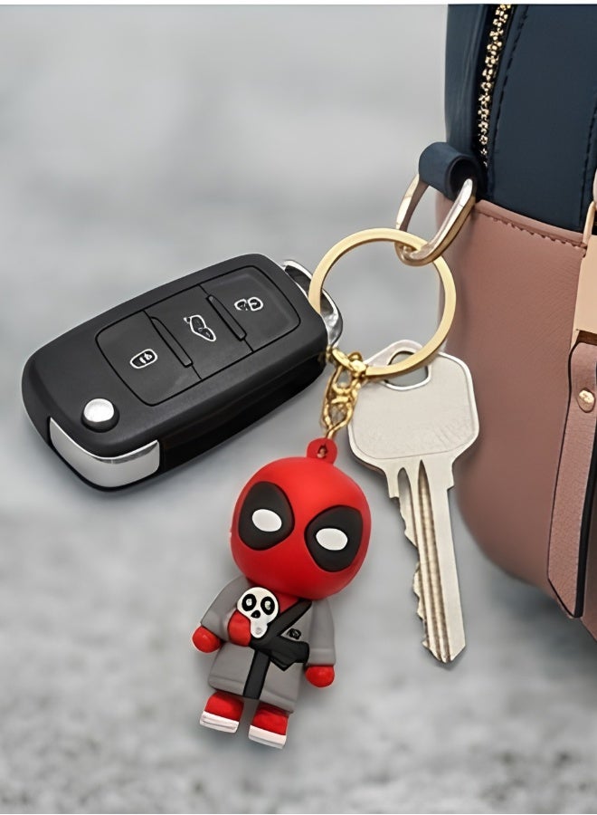 مارفل ميدالية مفاتيح "ديدبول" (Deadpool) من مارفل بتصميم ثلاثي الأبعاد، حلقة مفاتيح للأطفال، إكسسوار للحقائب، تعليقة لحقيبة الظهر، هدية ولعبة قابلة للاقتناء، تصاميم متنوعة. - Image 5