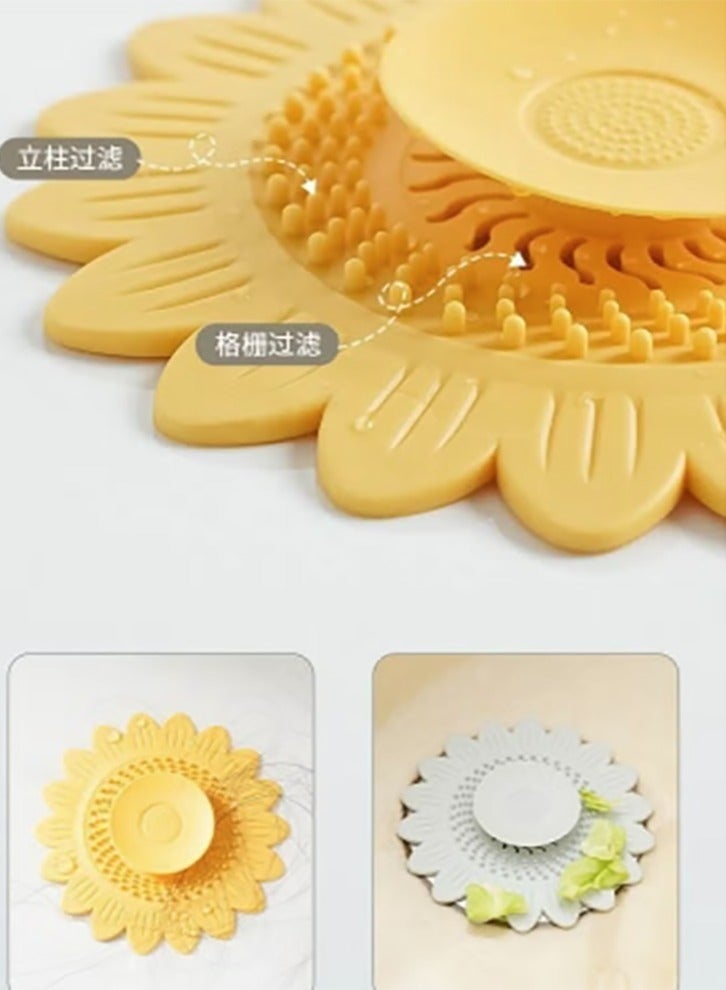 Bukela Bathroom deodorant mat, household silicone floor drain four-piece set, kitchen sink anti-blocking filter, sewer, suitable for bathroom kitchen sink - Image 3