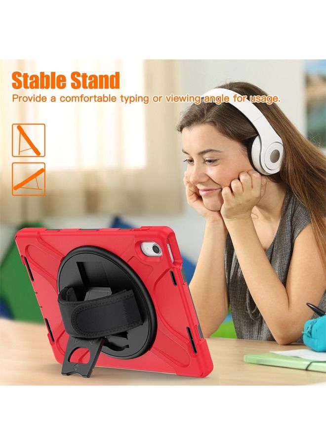 Rock Pow IPad 10th Generation Case 2022 Upgraded Military Grade Heavy Duty Silicone Protector iPad 10th Gen 10.9 inch 2022 Cover Pencil Holder Rotating Stand Handle Shoulder Strap - Image 5