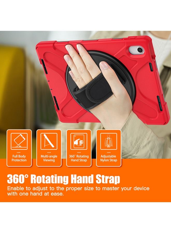 Rock Pow IPad 10th Generation Case 2022 Upgraded Military Grade Heavy Duty Silicone Protector iPad 10th Gen 10.9 inch 2022 Cover Pencil Holder Rotating Stand Handle Shoulder Strap - Image 4