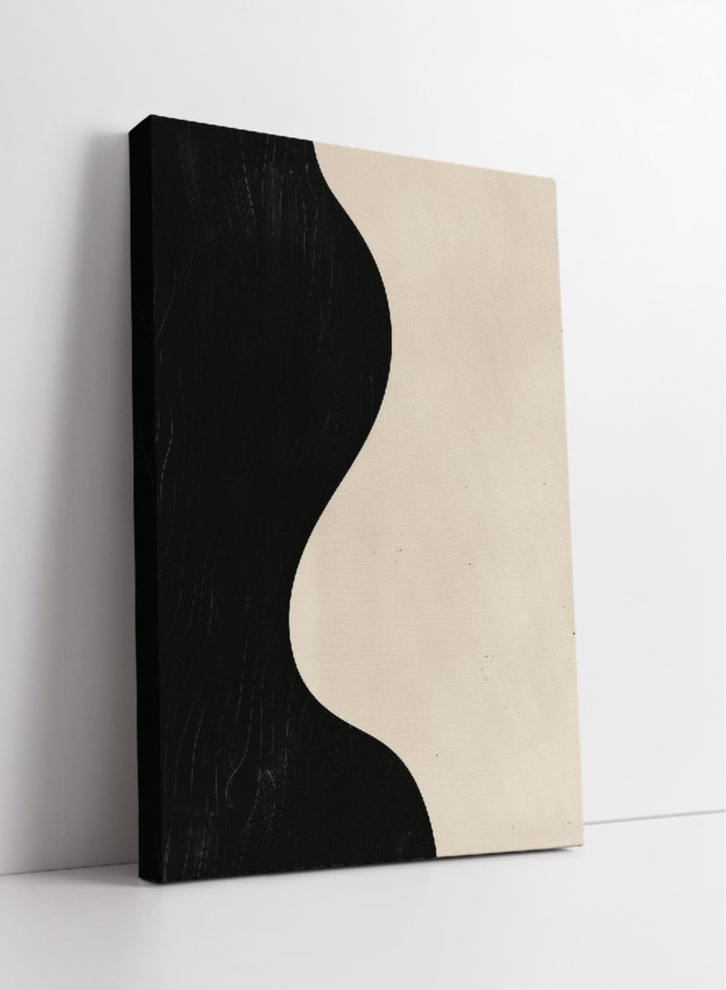 مودكلاس لوحة جدارية تصميم تجريدي بإطار خشبي - Image 1