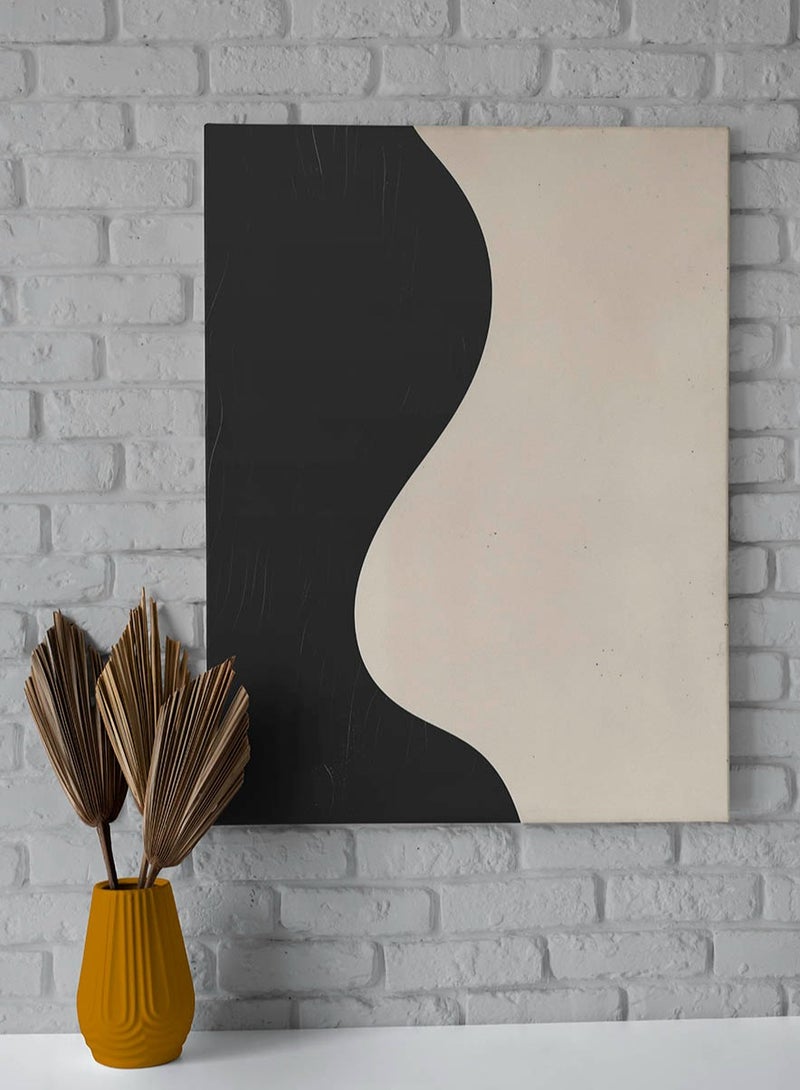 مودكلاس لوحة جدارية تصميم تجريدي بإطار خشبي - Image 2