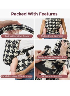 Momcozy Baby Carrier - Ergonomic, Cozy and Lightweight Carrier for 7-44lbs, Effortless to Put On, Ideal for Hands-Free Parenting, Enhanced Lumbar Support, Purehug for Infant to Toddler, Houndstooth  - Image 5