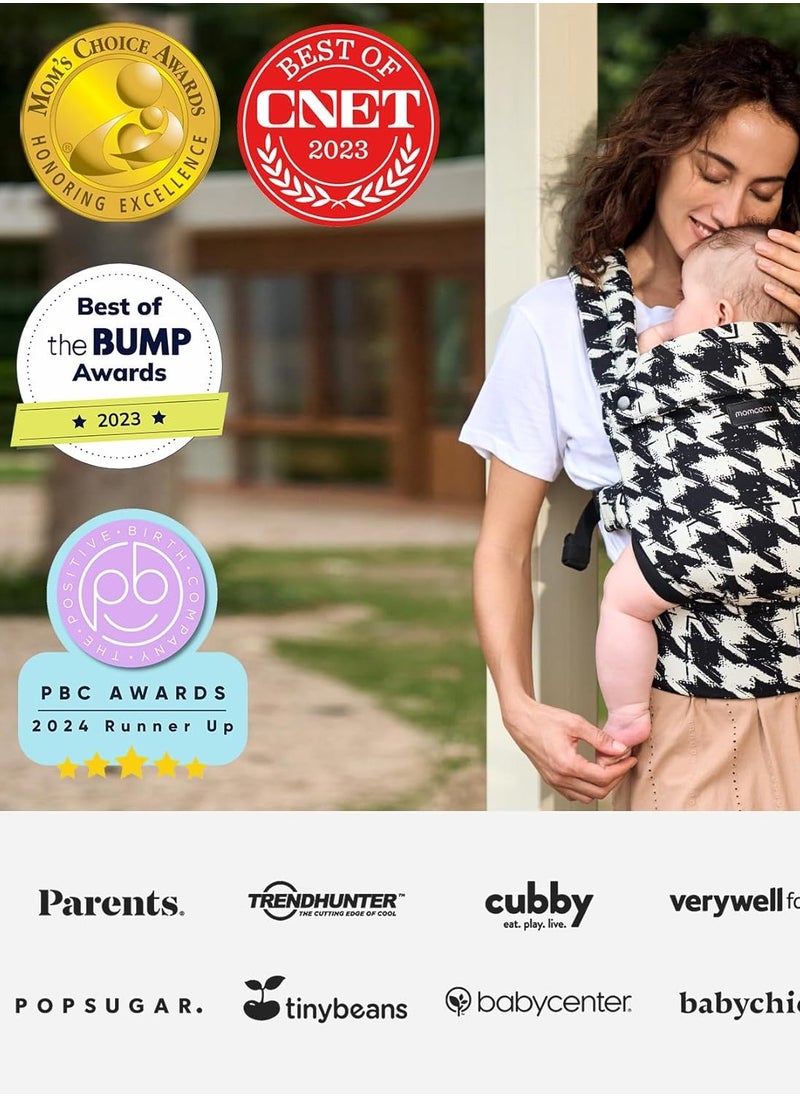 Momcozy - Baby Carrier - Ergonomic, Cozy and Lightweight Carrier for 7-44lbs, Effortless to Put On, Ideal for Hands-Free Parenting, Enhanced Lumbar Support, Purehug for Infant to Toddler, Houndstooth - Image 1