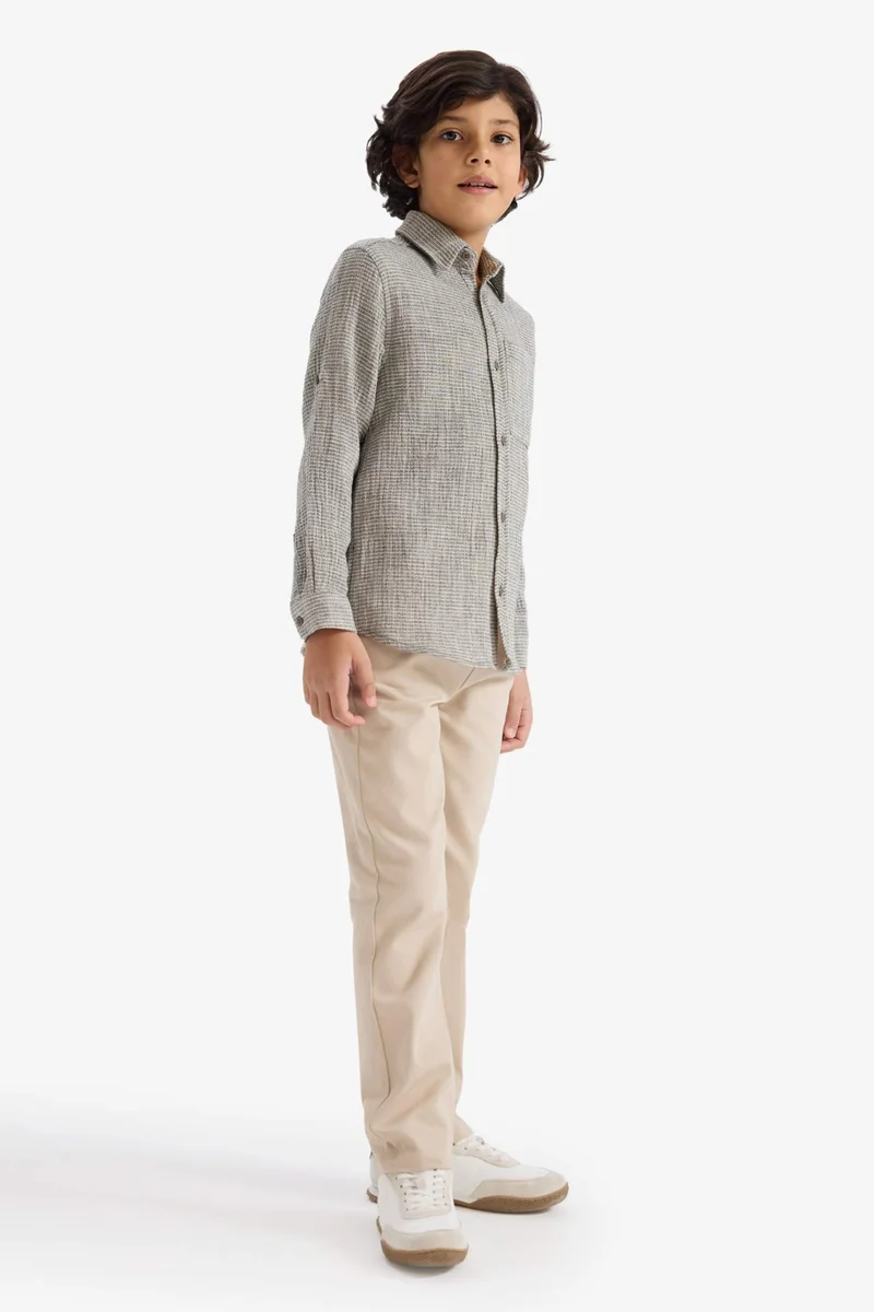 DeFacto Boy Muslin Shirt and Pants 2 Piece Set