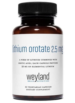 Weyland Brain Nutrition Lithium Orotate 2.5mg (3 Bottle), 180 Vegetarian Capsules, Lithium Supplement Supports Healthy Mood, Behavior, Memory and Wellness  - Image 2