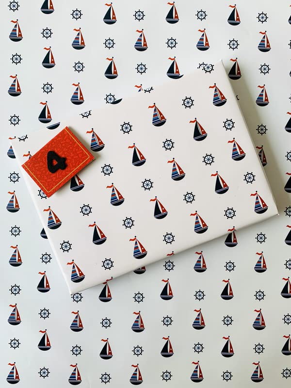 Dovetail Sail Away Kids Gift Wrapping Paper Pack of 6 Sheet - Image 2