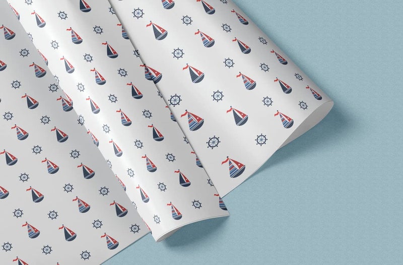 Dovetail Sail Away Kids Gift Wrapping Paper Pack of 6 Sheet - Image 3